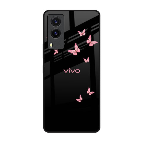 Fly Butterfly Vivo V21e Glass Back Cover Online