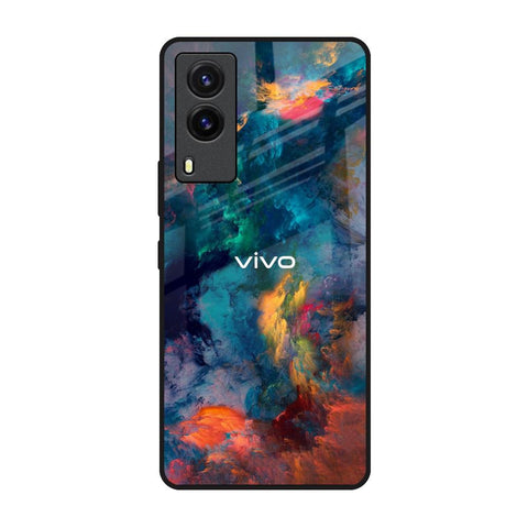 Colored Storm Vivo V21e Glass Back Cover Online