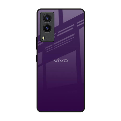 Dark Purple Vivo V21e Glass Back Cover Online