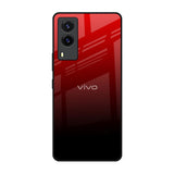 Maroon Faded Vivo V21e Glass Back Cover Online