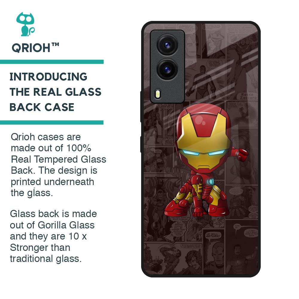 Angry Baby Super Hero Glass Case for Vivo V21e