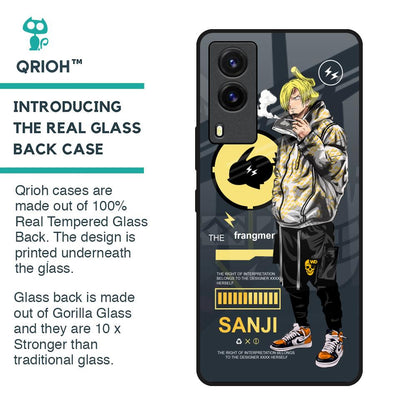 Cool Sanji Glass Case for Vivo V21e