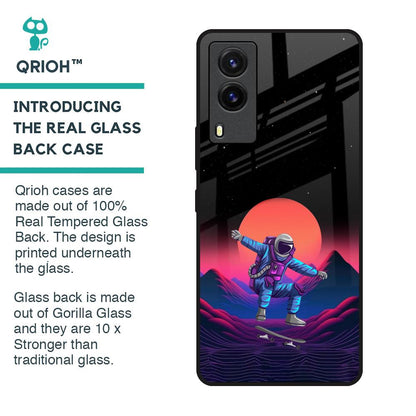 Retro Astronaut Glass Case for Vivo V21e