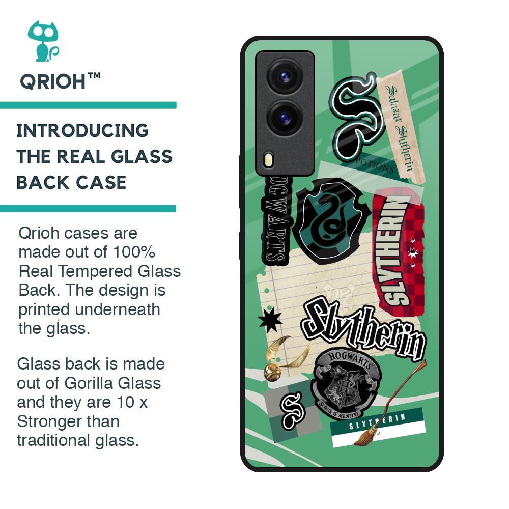 Slytherin Glass Case for Vivo V21e