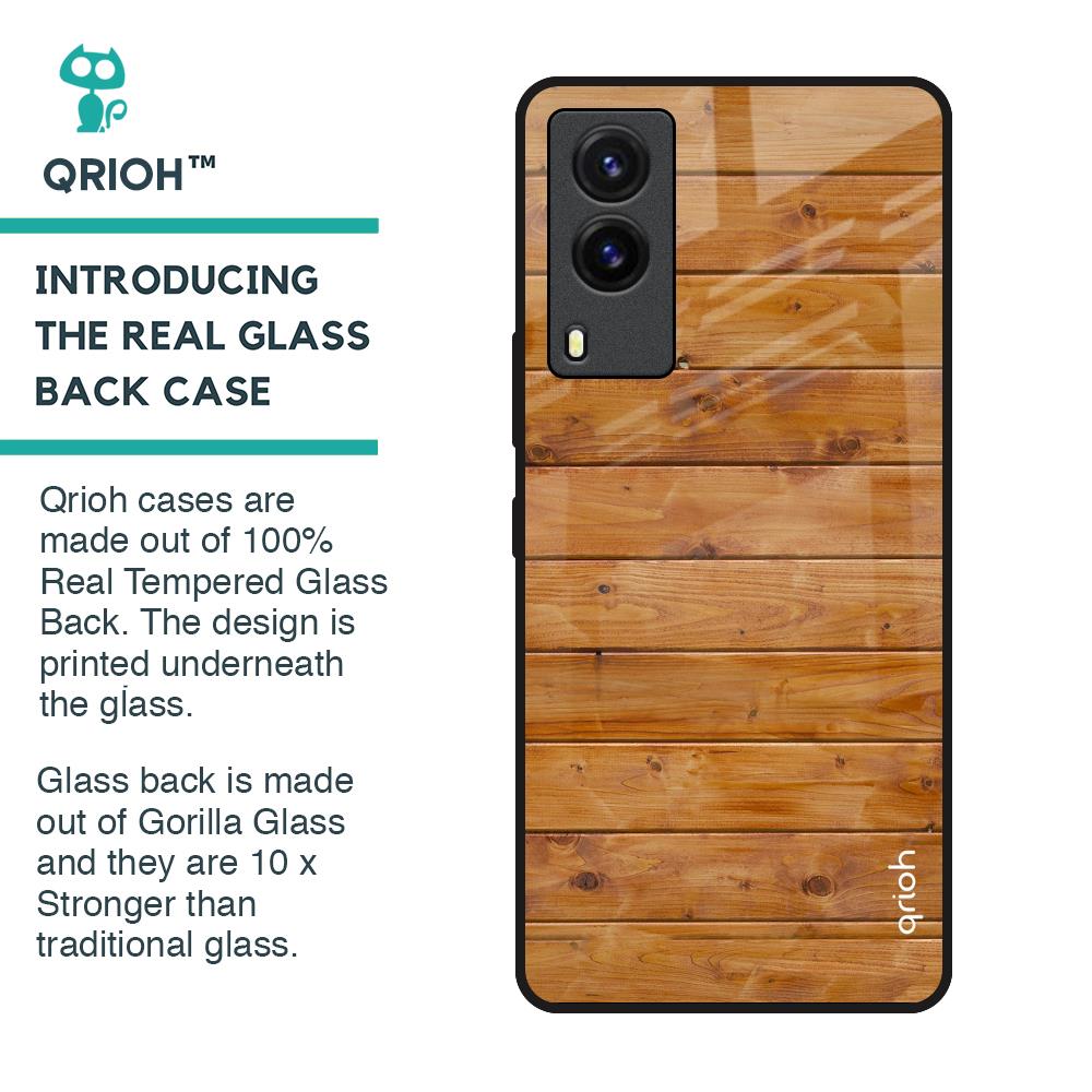 Timberwood Glass Case for Vivo V21e