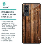 Timber Printed Glass Case for Vivo V21e