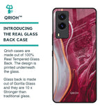 Crimson Ruby Glass Case for Vivo V21e