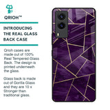 Geometric Purple Glass Case For Vivo V21e