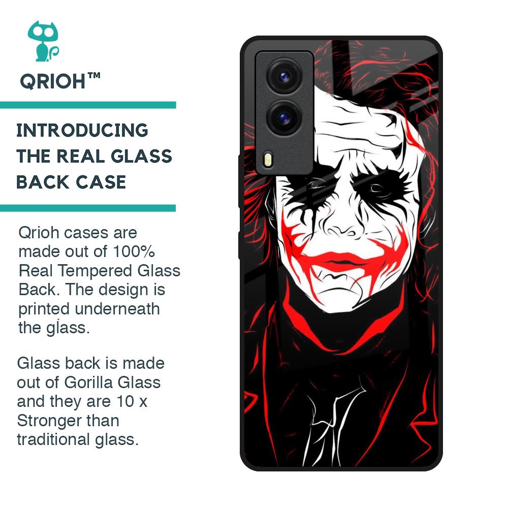 Life In Dark Glass Case For Vivo V21e