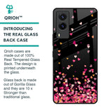 Heart Rain Fall Glass Case For Vivo V21e