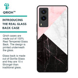 Marble Collage Art Glass Case For Vivo V21e