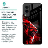 Red Angry Lion Glass Case for Vivo V21e