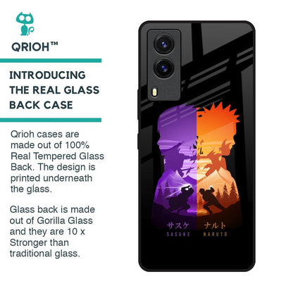 Minimalist Anime Glass Case for Vivo V21e