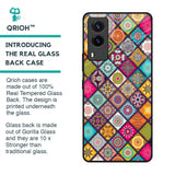 Multicolor Mandala Glass Case for Vivo V21e