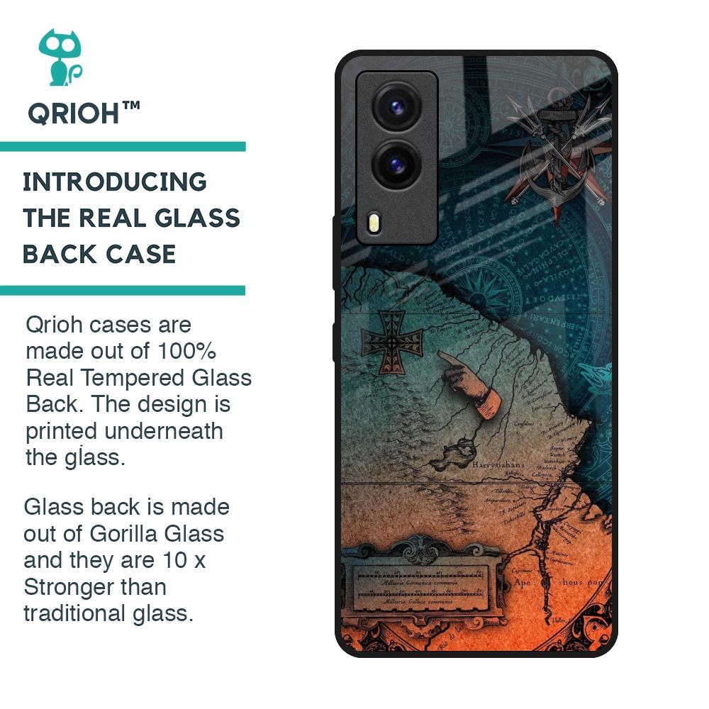 Geographical Map Glass Case for Vivo V21e
