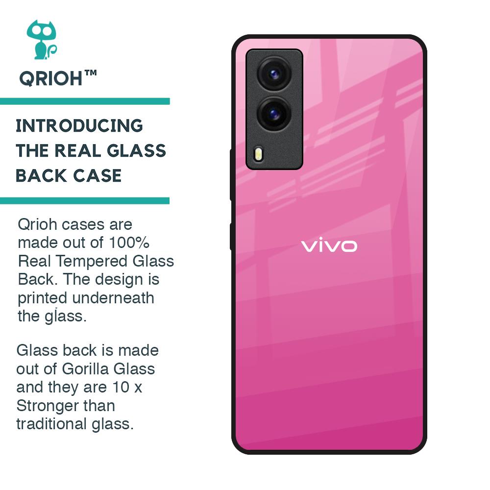 Pink Ribbon Caddy Glass Case for Vivo V21e