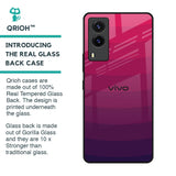 Wavy Pink Pattern Glass Case for Vivo V21e