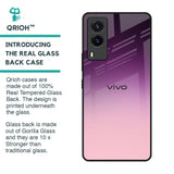 Purple Gradient Glass case for Vivo V21e