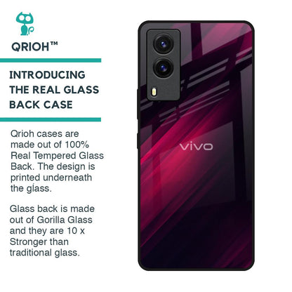 Razor Black Glass Case for Vivo V21e