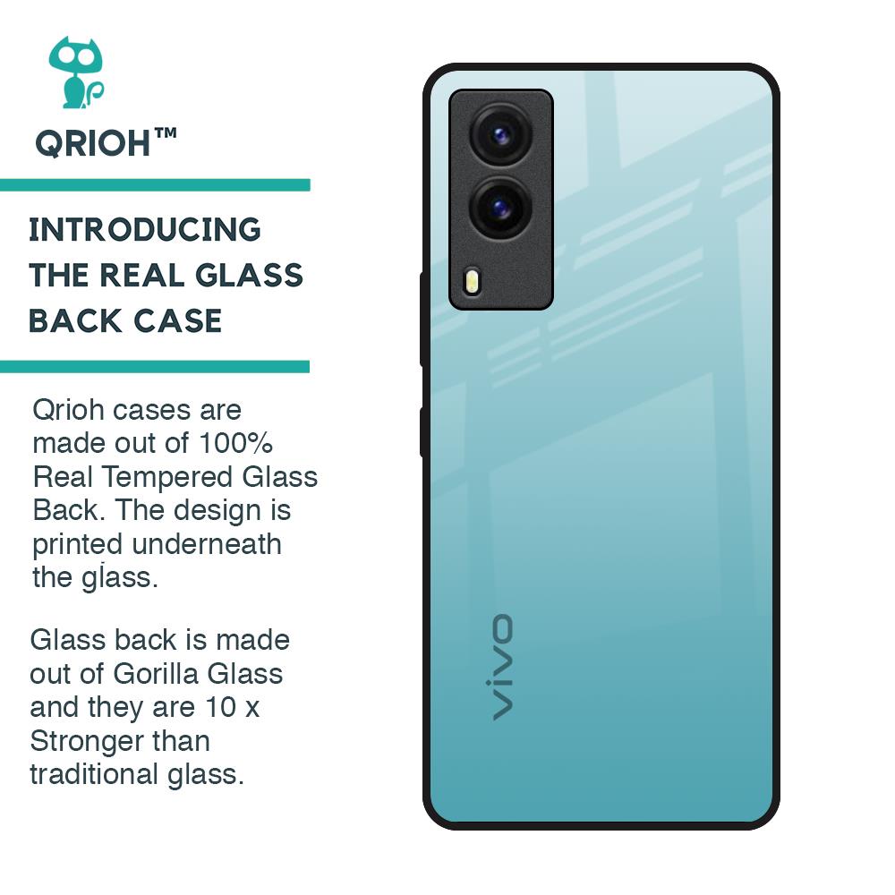 Arctic Blue Glass Case For Vivo V21e