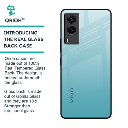Arctic Blue Glass Case For Vivo V21e