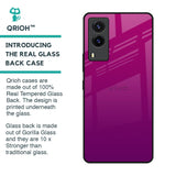 Magenta Gradient Glass Case For Vivo V21e