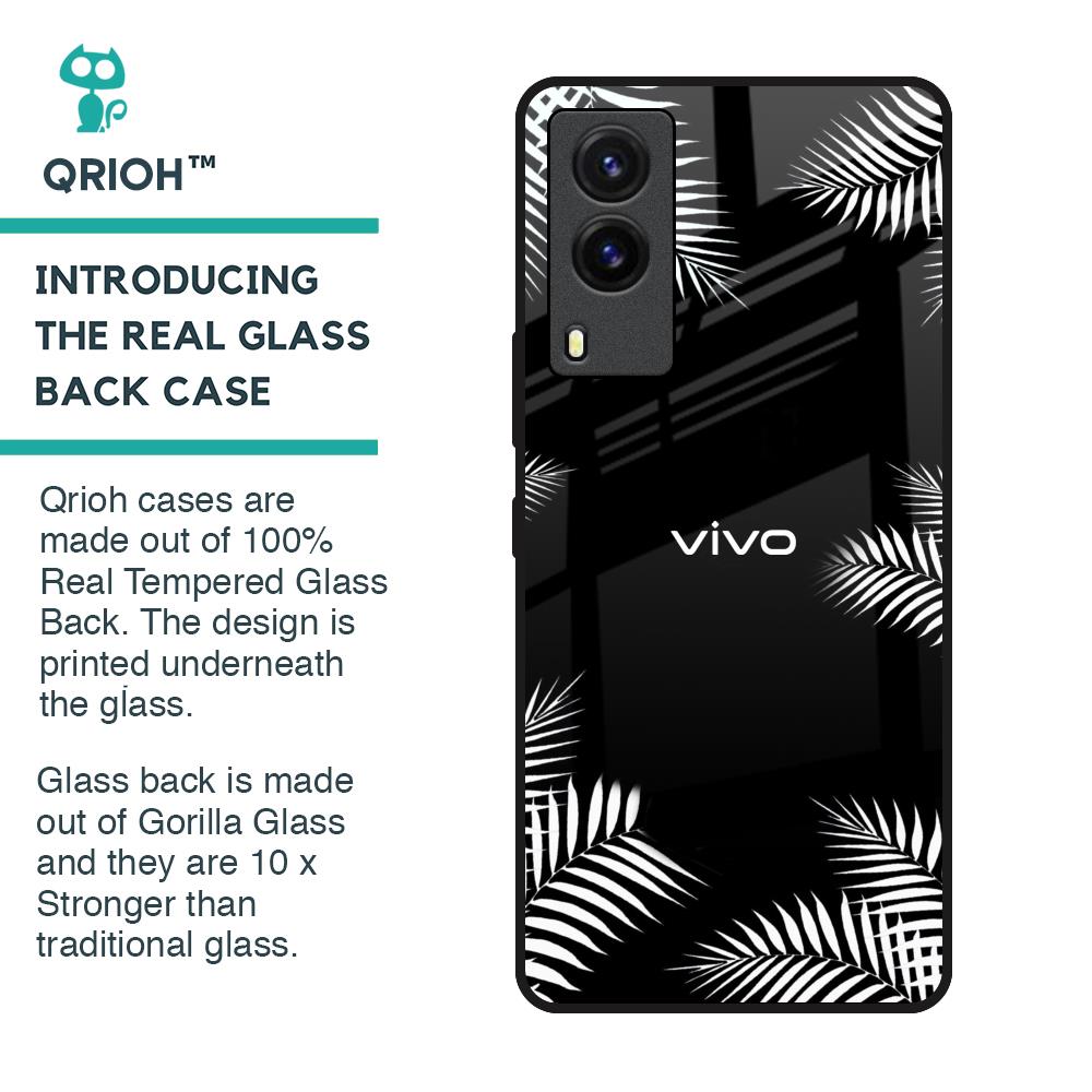 Zealand Fern Design Glass Case For Vivo V21e