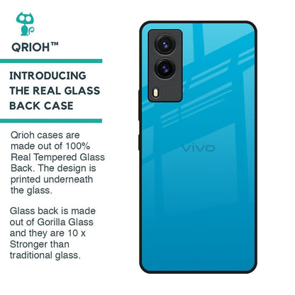 Blue Aqua Glass Case for Vivo V21e