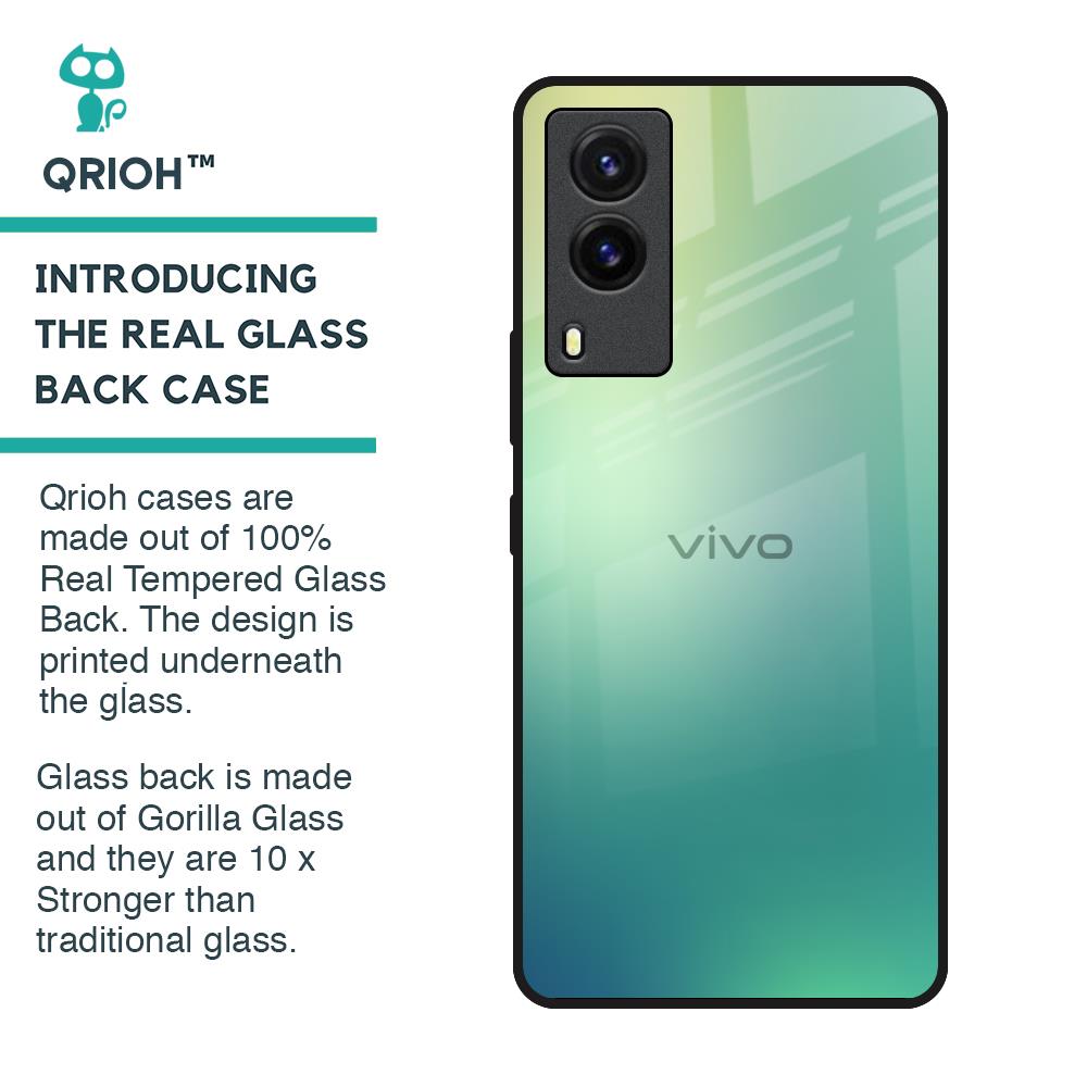Dusty Green Glass Case for Vivo V21e