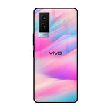 Colorful Waves Vivo V21e Glass Cases & Covers Online