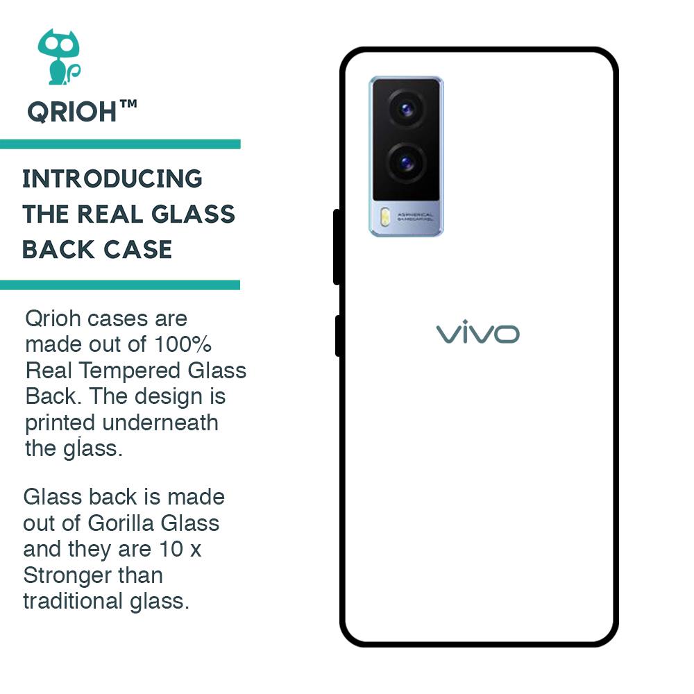 Arctic White Glass Case for Vivo V21e