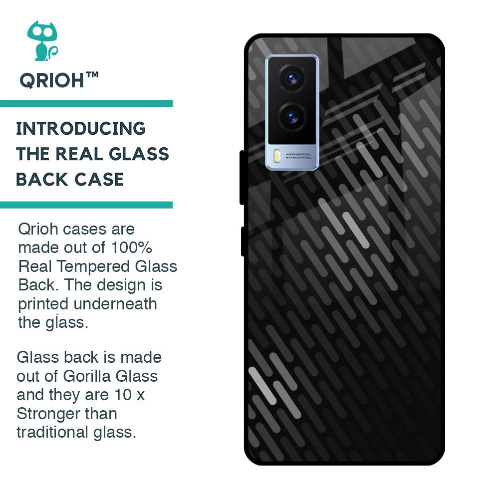 Dark Abstract Pattern Glass Case For Vivo V21e