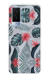 Retro Floral Leaf Vivo V21e Back Cover