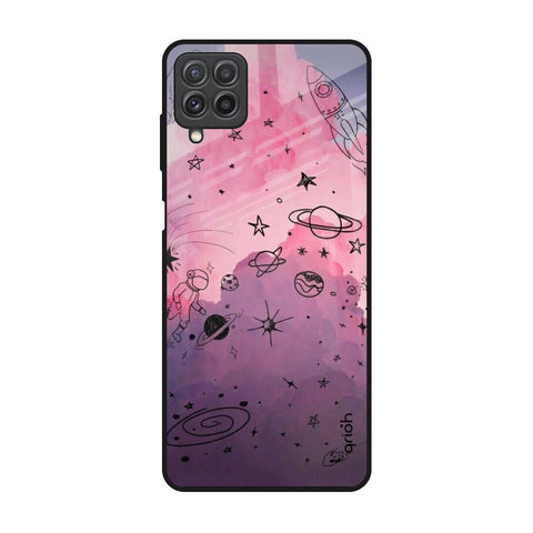 Space Doodles Samsung Galaxy A22 Glass Back Cover Online