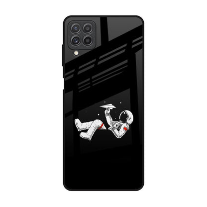 Space Traveller Samsung Galaxy A22 Glass Back Cover Online
