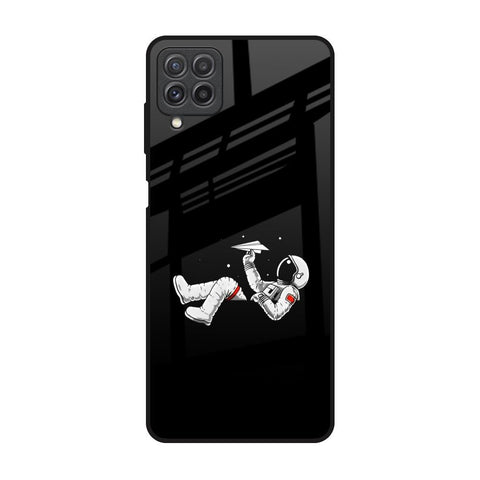 Space Traveller Samsung Galaxy A22 Glass Back Cover Online