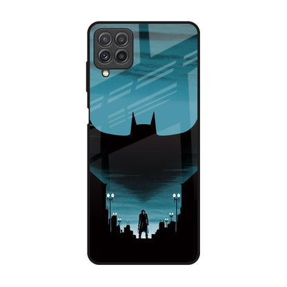 Cyan Bat Samsung Galaxy A22 Glass Back Cover Online