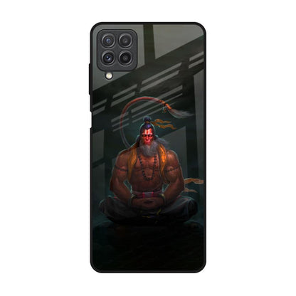 Lord Hanuman Animated Samsung Galaxy A22 Glass Back Cover Online