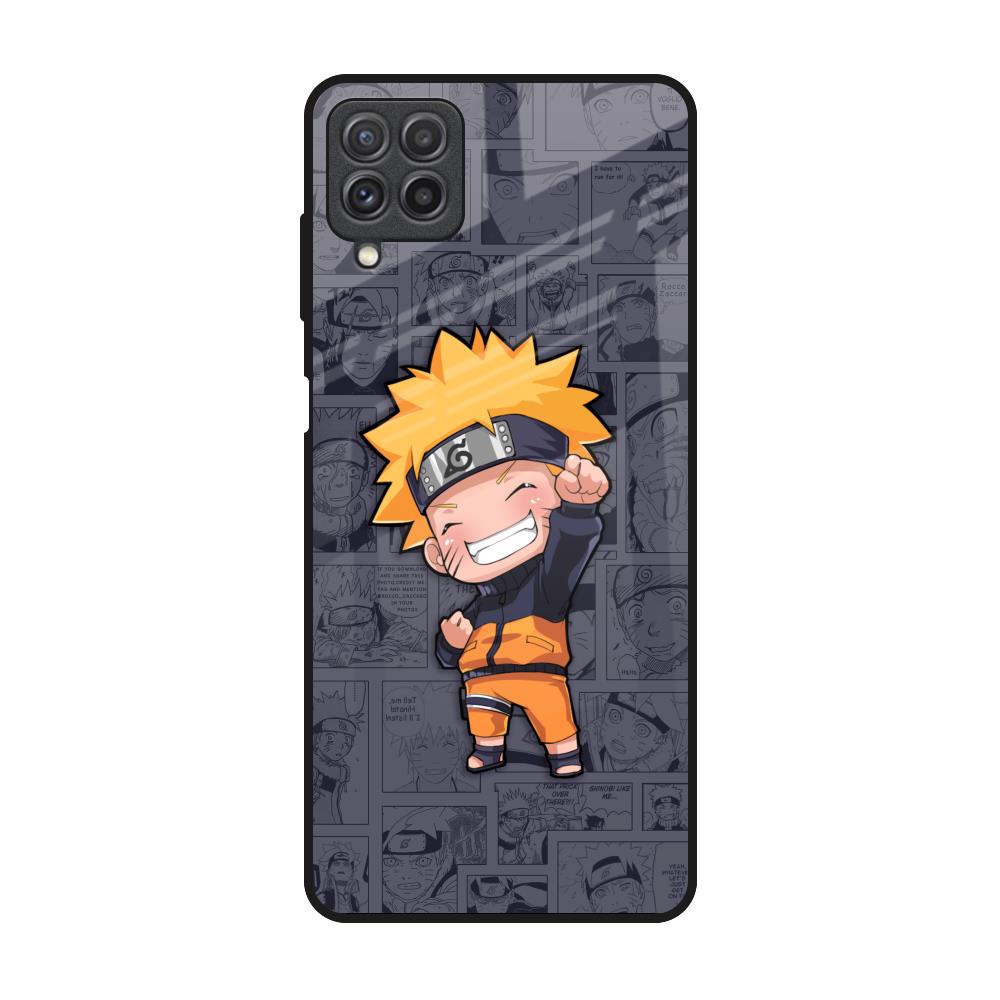 Orange Chubby Samsung Galaxy A22 Glass Back Cover Online