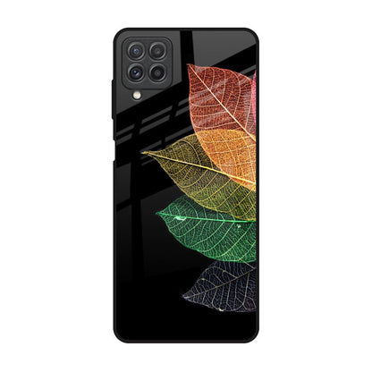 Colorful Leaves Samsung Galaxy A22 Glass Back Cover Online
