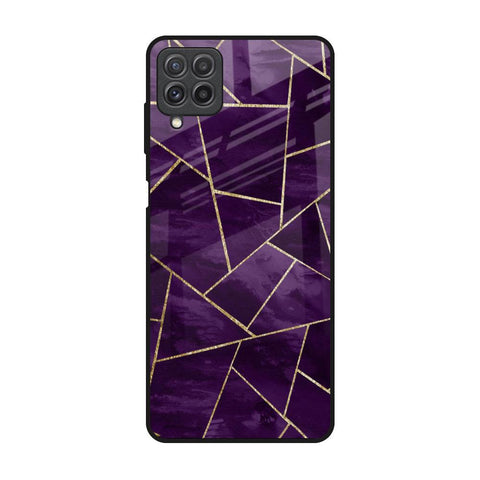 Geometric Purple Samsung Galaxy A22 Glass Back Cover Online