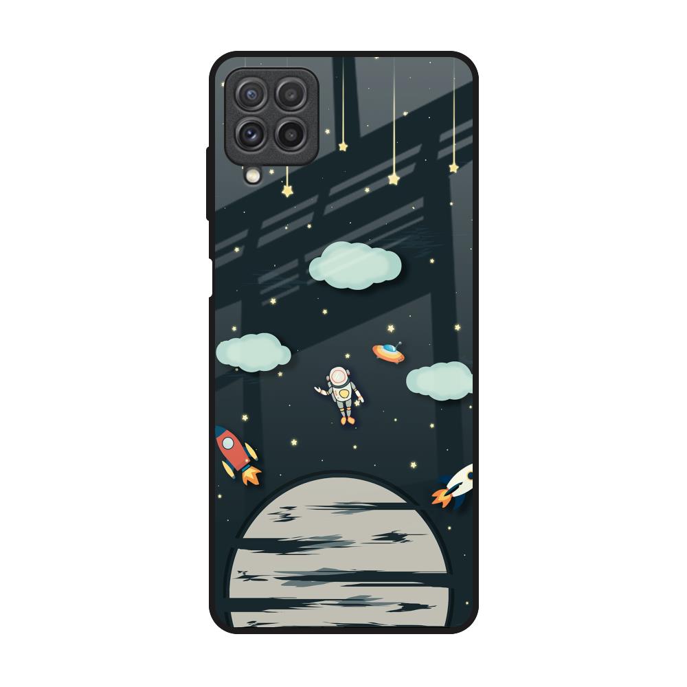 Astronaut Dream Samsung Galaxy A22 Glass Back Cover Online