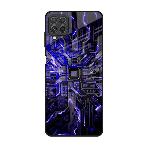 Techno Color Pattern Samsung Galaxy A22 Glass Back Cover Online