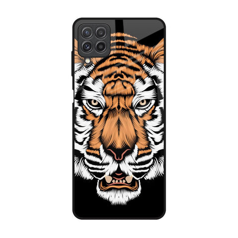 Angry Tiger Samsung Galaxy A22 Glass Back Cover Online