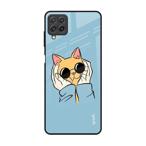 Adorable Cute Kitty Samsung Galaxy A22 Glass Back Cover Online