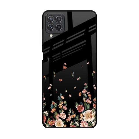 Floating Floral Print Samsung Galaxy A22 Glass Back Cover Online