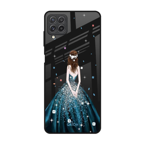 Queen Of Fashion Samsung Galaxy A22 Glass Back Cover Online