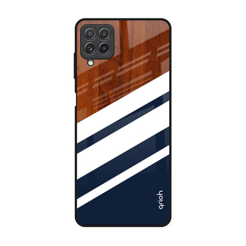 Bold Stripes Samsung Galaxy A22 Glass Back Cover Online