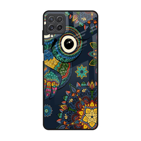Owl Art Samsung Galaxy A22 Glass Back Cover Online