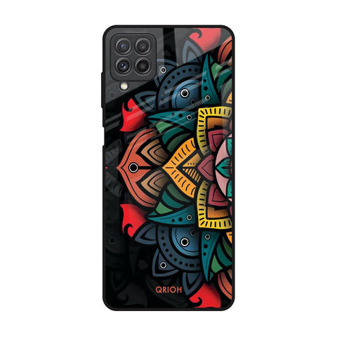 Retro Gorgeous Flower Samsung Galaxy A22 Glass Back Cover Online